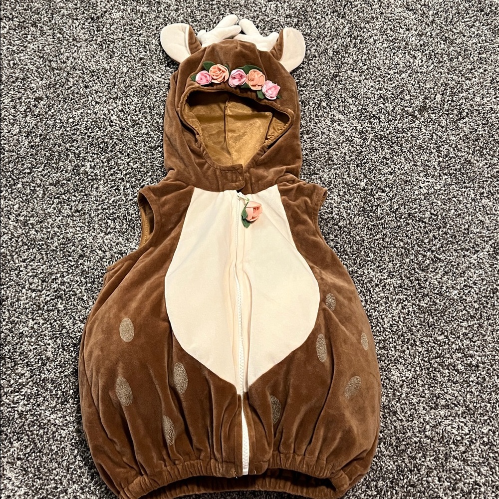 Children's Brown Deer Halloween Costume Hooded Romper